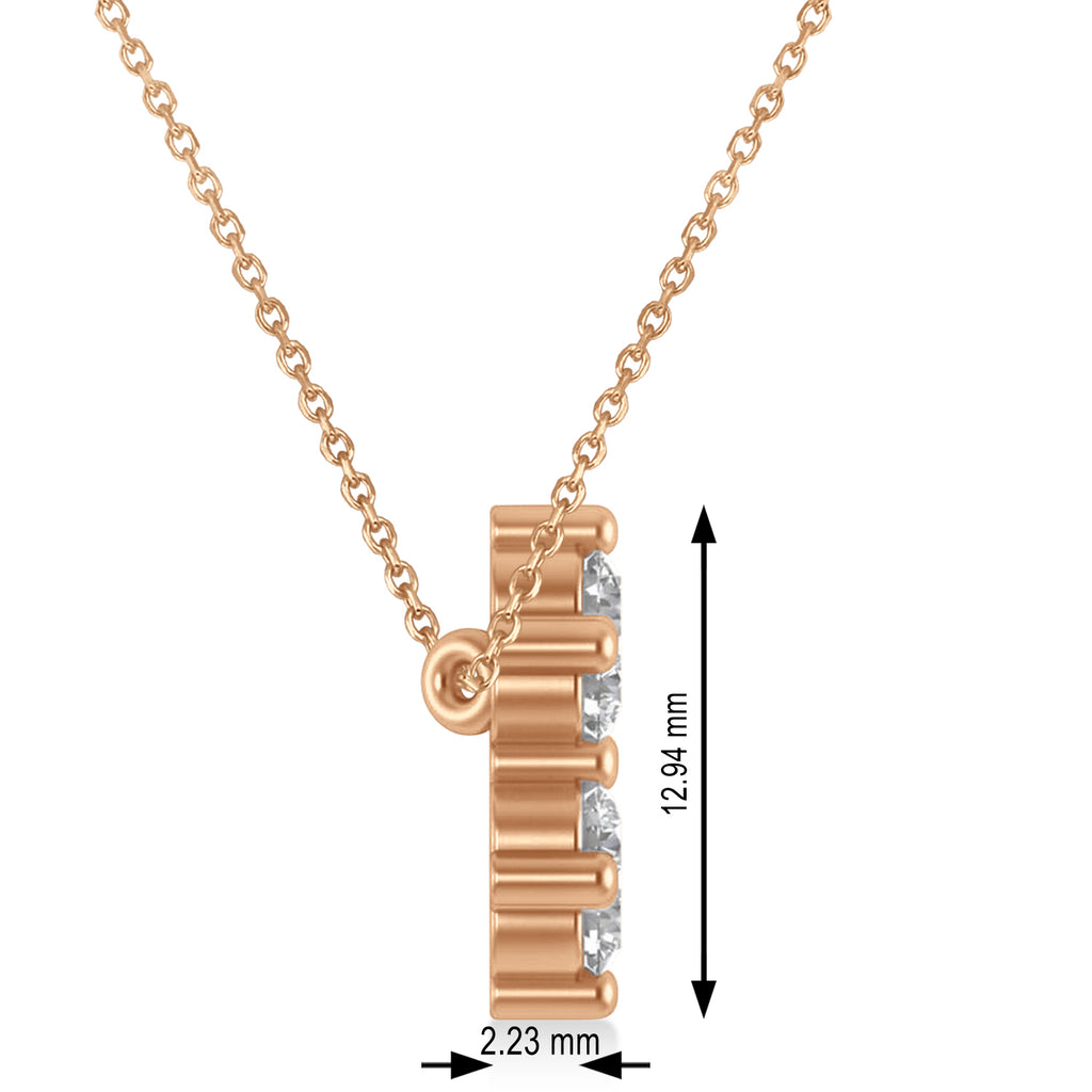 Jewish Star of David Diamond Pendant Necklace 14K Rose Gold (0.60ct)