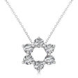 Lab Diamond Jewish Star of David Pendant Necklace 14K White Gold (0.60ct)