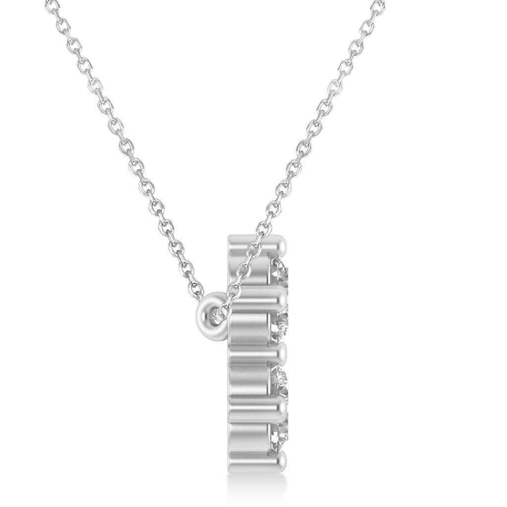 Jewish Star of David Diamond Pendant Necklace 14K White Gold (0.60ct)