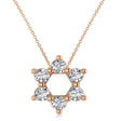 Star of David Diamond Pendant Necklace 14K Rose Gold (0.90ct)