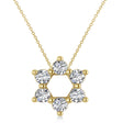 Star of David Diamond Pendant Necklace 14K Yellow Gold (0.90ct)