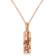 Jewish Star of David Mezuzah Pendant Necklace 14K Rose Gold