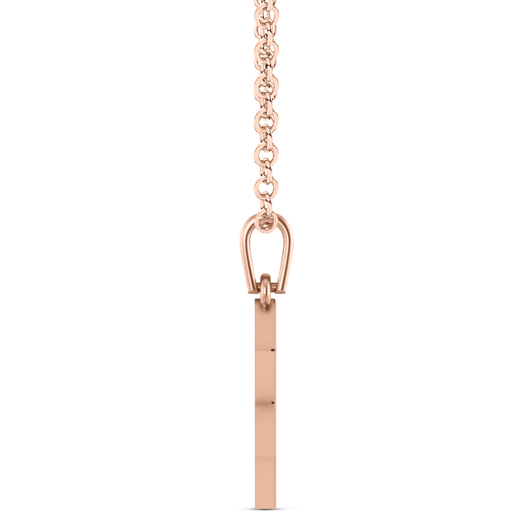Jewish Star of David Pendant Necklace 14K Rose Gold