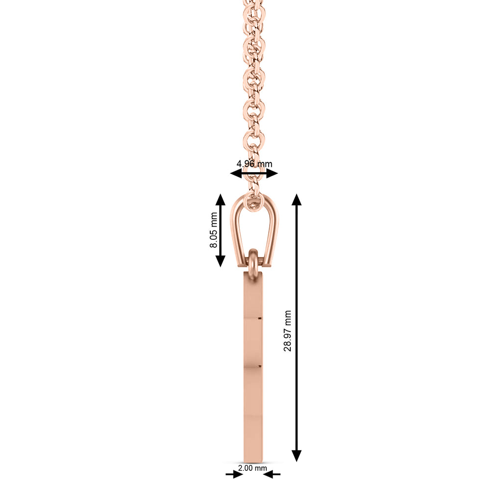 Jewish Star of David Pendant Necklace 14K Rose Gold