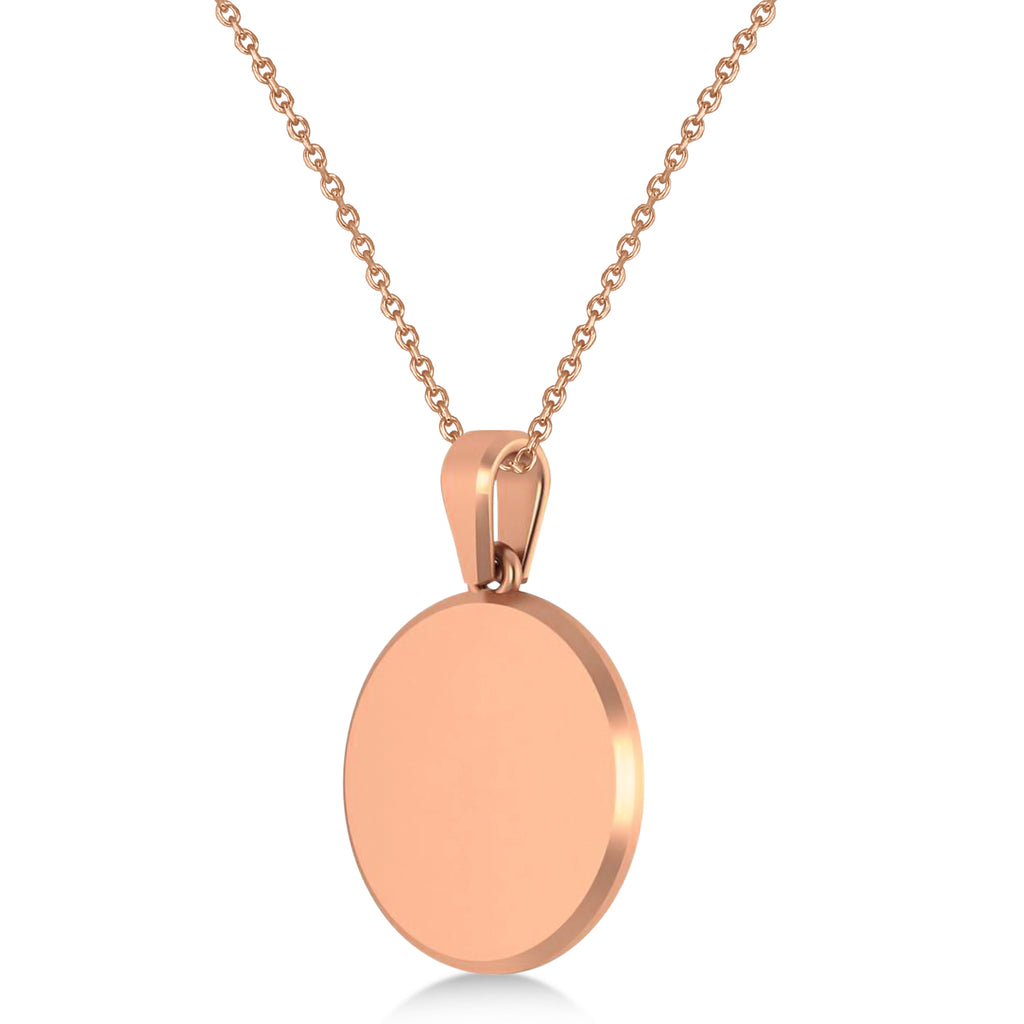 Jewish Star Of David Pendant Necklace 14K Rose Gold