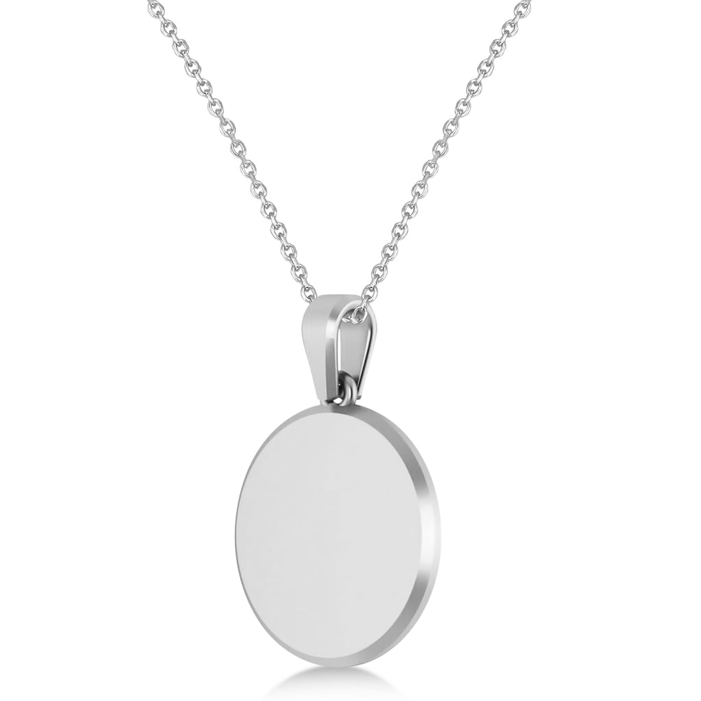 Jewish Star Of David Pendant Necklace 14K White Gold