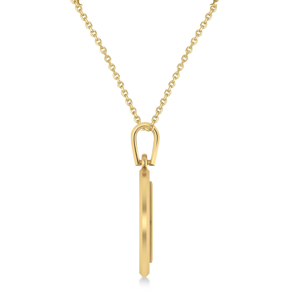 Jewish Star Of David Pendant Necklace 14K Yellow Gold