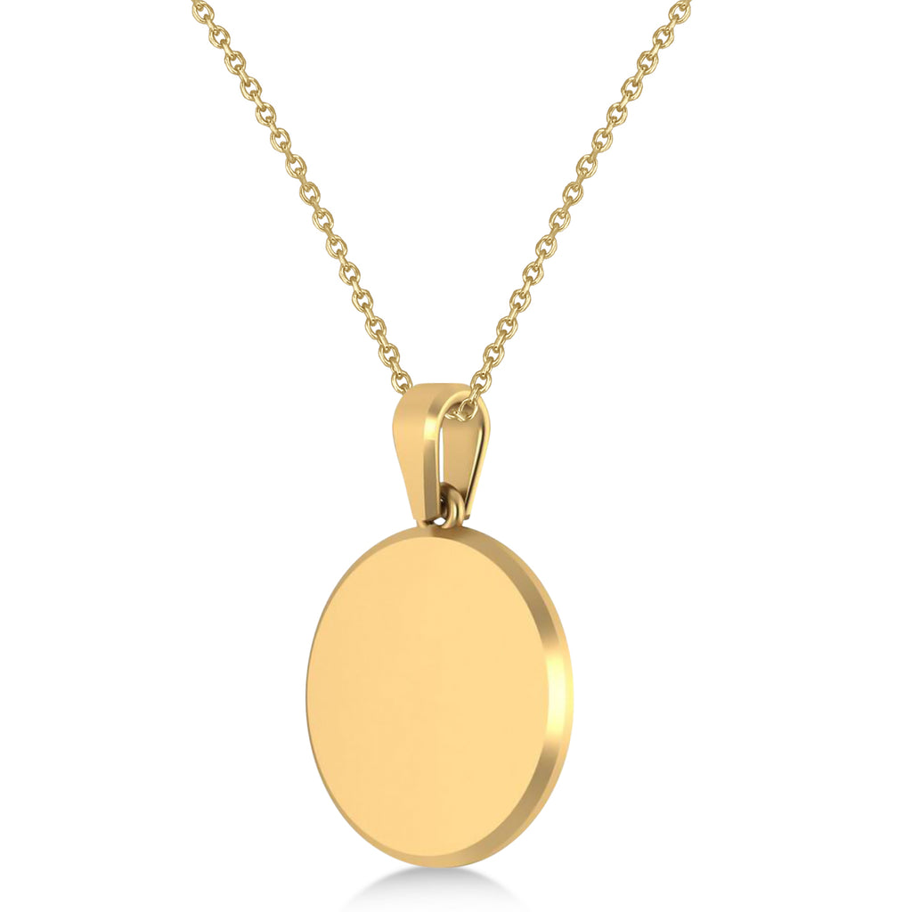 Jewish Star Of David Pendant Necklace 14K Yellow Gold