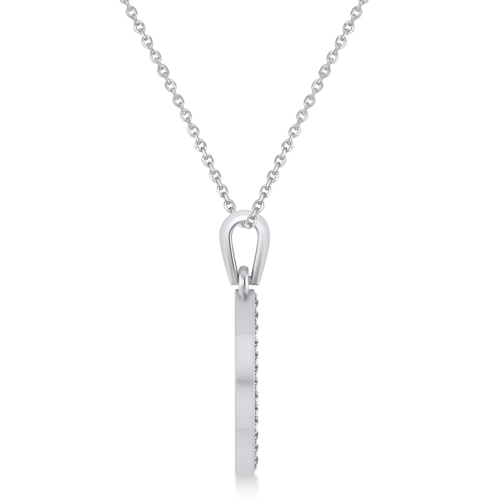 Blue Sapphire & Diamond Jewish Star Of David Pendant Necklace 14K White Gold (0.48ct)