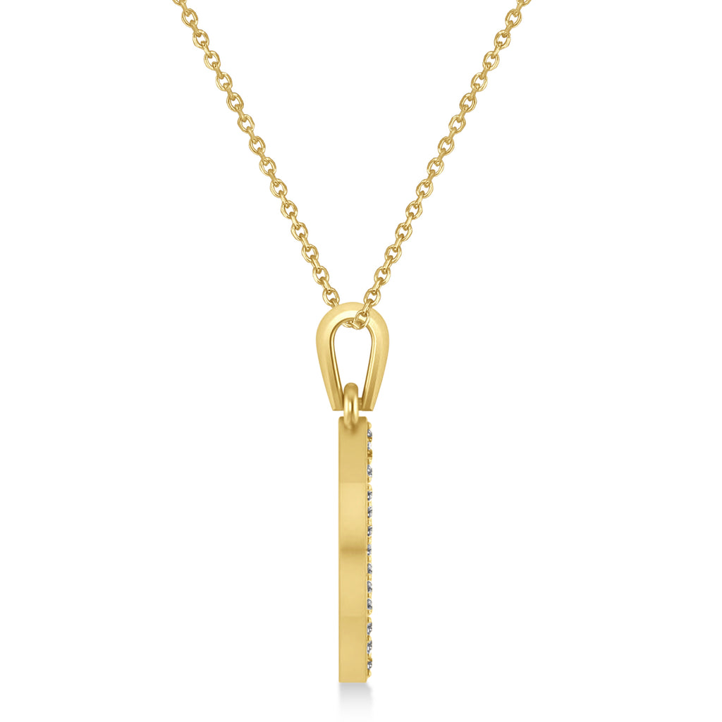 Blue Sapphire & Diamond Jewish Star Of David Pendant Necklace 14K Yellow Gold (0.48ct)