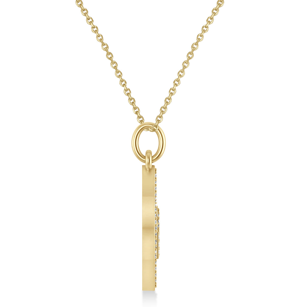 Lab Grown Diamond Jewish Star Of David & Chai Pendant Necklace 14K Yellow Gold (0.37ct)