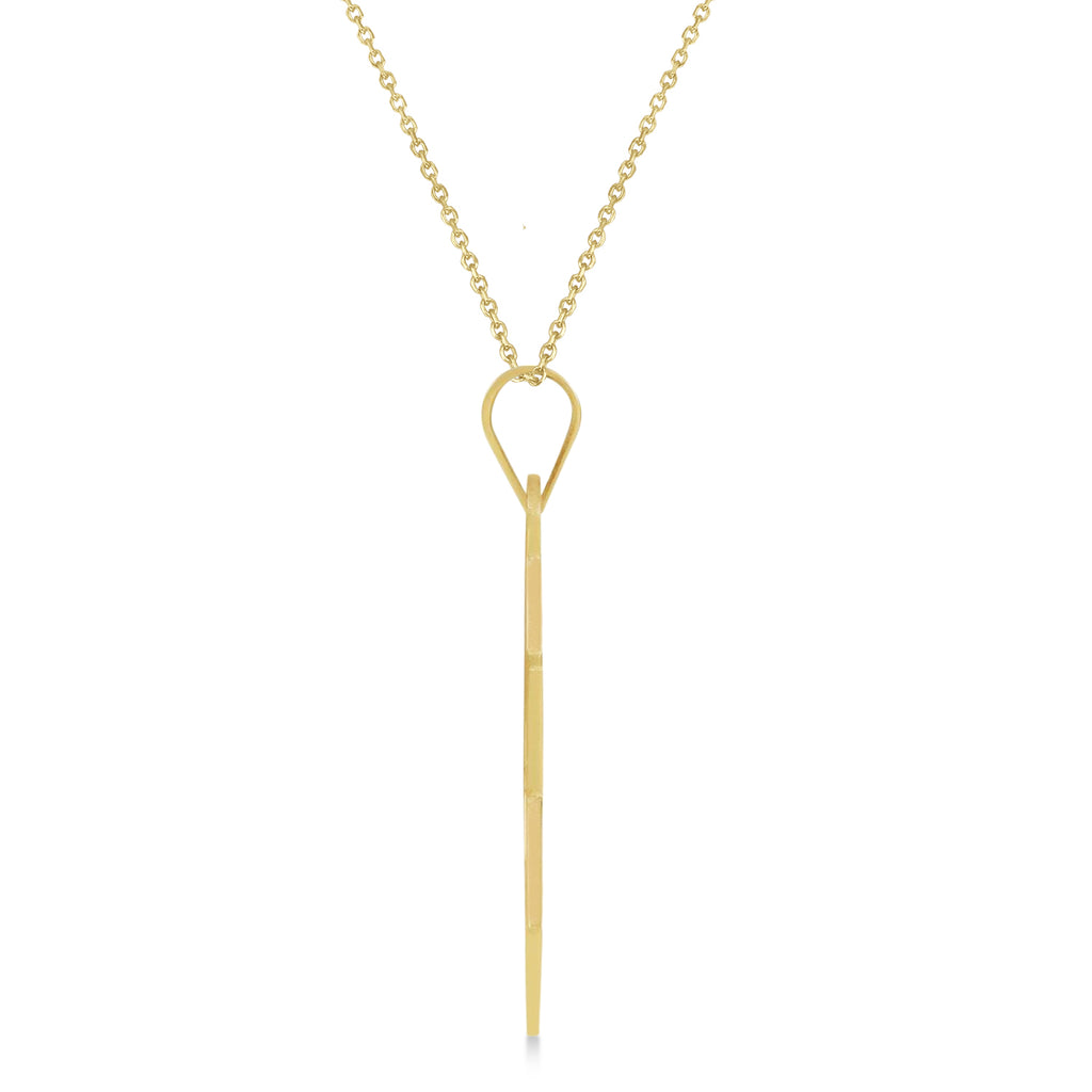 Jewish Star of David Small Pendant Necklace 14K Yellow Gold