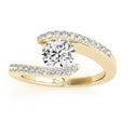 Lab Diamond Accented Tension Set Engagement Ring 14k Yellow Gold (0.17ct)
