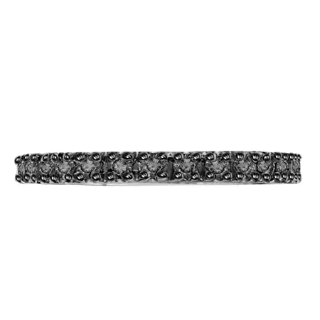 Lab Black Lab Diamond Stackable Ring Guard in 14K White Gold (0.25ct)