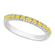 Yellow Canary Lab  Diamond Stackable Ring Band 14k White Gold (0.25 ct)