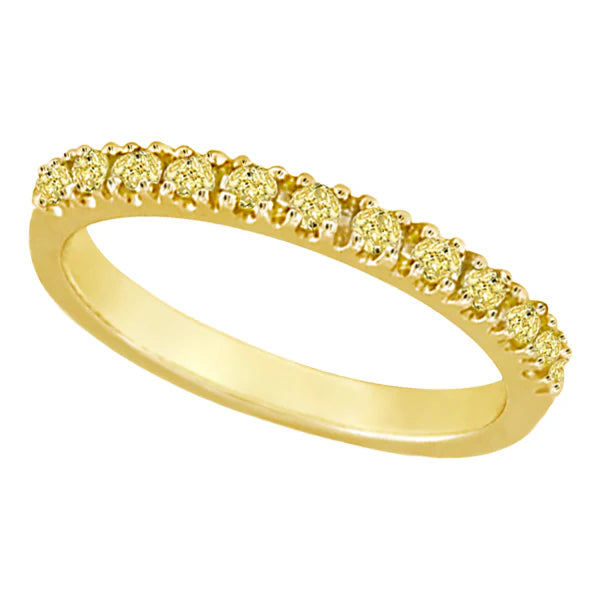 Yellow Canary Lab  Diamond Stackable Ring Band 14k Yellow Gold (0.25 ct)