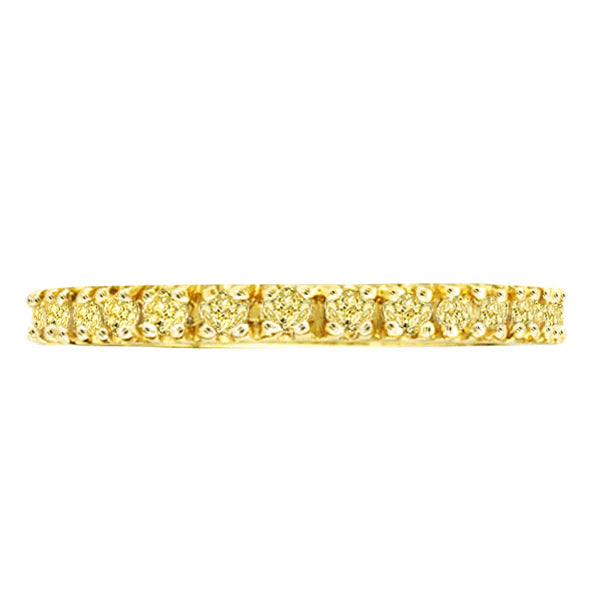 Yellow Canary Lab  Diamond Stackable Ring Band 14k Yellow Gold (0.25 ct)