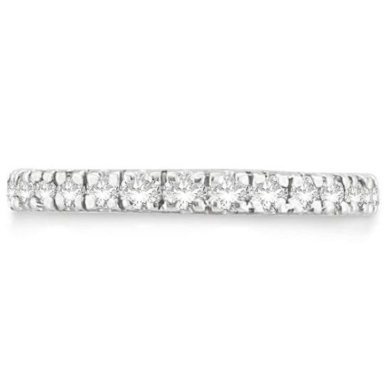 Lab Diamond Eternity Wedding Ring Band 14K White Gold (0.51ctw)