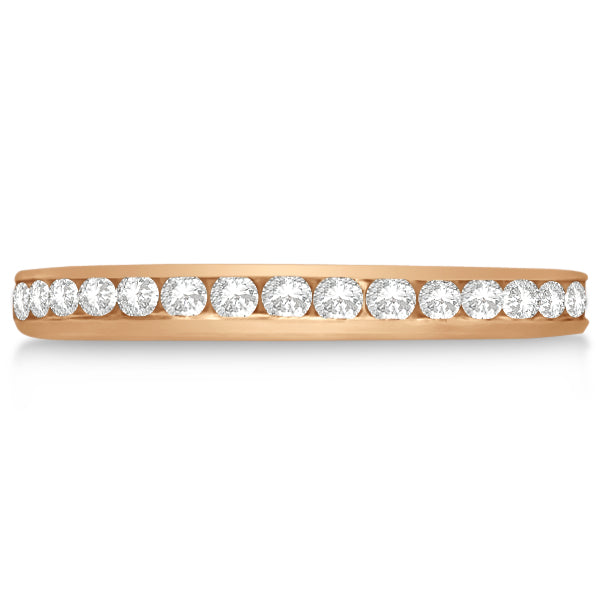 Channel Set Diamond Eternity Ring Band 14k Rose Gold (pink) (1.00ct)