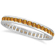 Citrine Channel-Set Eternity Ring Band 14k White Gold (1.04ct)