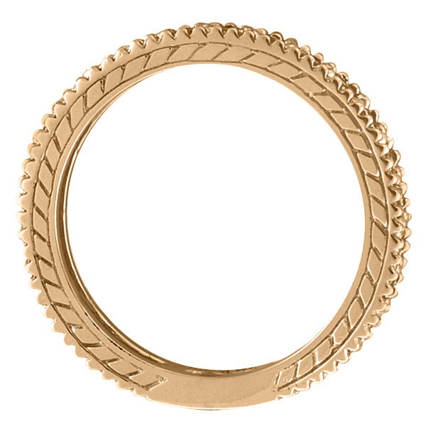 Diamond Eternity Milgrain Edged Ring Band 14k Rose Gold (1.00ct)