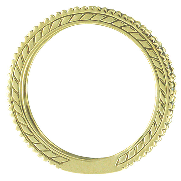 Diamond & Blue Topaz Eternity Ring Band 14k Yellow Gold (1.08ct)