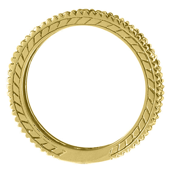 Diamond & Tanzanite Eternity Ring Band 14k Yellow Gold (1.08ct)