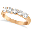 Five Stone Lab Diamond Ring Anniversary Band 14k Rose Gold (1.00ctw)