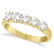 Five Stone Lab Diamond Ring Anniversary Band 14k Yellow Gold (1.00ctw)