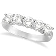 Five Stone Lab Diamond Ring Anniversary Band 14k White Gold (1.50ctw)