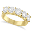 Five Stone Lab Diamond Ring Anniversary Band 14k Yellow Gold (2.50 ctw)