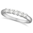 Five Stone Diamond Ring Anniversary Band Palladium (0.50ctw)