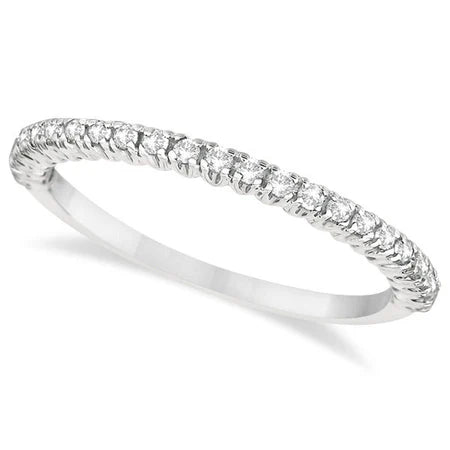 Half-Eternity Pave-Set Lab Diamond Stacking Ring Palladium (0.25ct)
