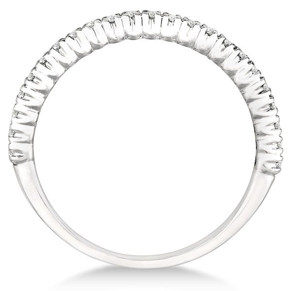 Half-Eternity Pave-Set Diamond Stacking Ring Palladium (0.25ct)