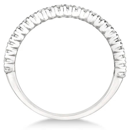 Half-Eternity Pave-Set Lab Diamond Stacking Ring Palladium (0.25ct)