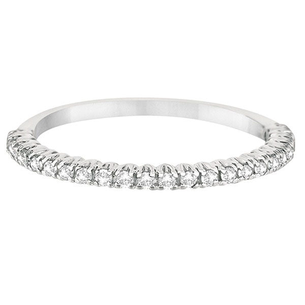 Half-Eternity Pave-Set Diamond Stacking Ring Palladium (0.25ct)