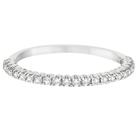 Half-Eternity Pave-Set Lab Diamond Stacking Ring Palladium (0.25ct)