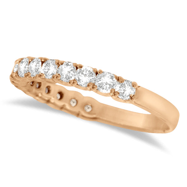 Diamond Wedding Band Anniversary Ring in 14k Rose Gold (1.00ct)