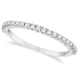 Half-Eternity Pave-Set Lab Diamond Stacking Ring 14k White Gold (0.25ct)