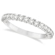 Half-Eternity Pave-Set Lab Diamond Stacking Ring 14k White Gold (0.75ct)