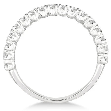 Half-Eternity Pave-Set Lab Diamond Stacking Ring Palladium (0.75ct)