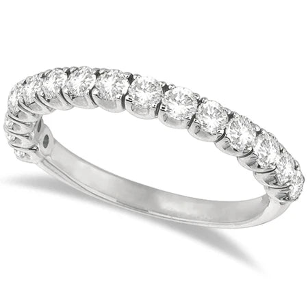 Lab Diamond Wedding Band Anniversary Ring in 14k White Gold (1.00ct)