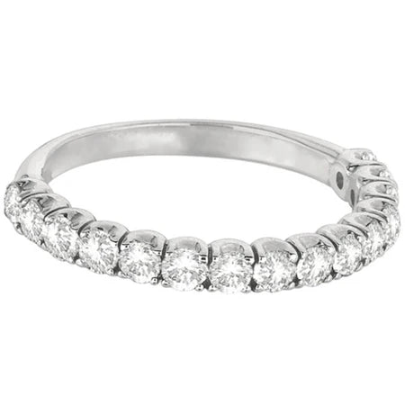 Lab Diamond Wedding Band Anniversary Ring in 14k White Gold (1.00ct)