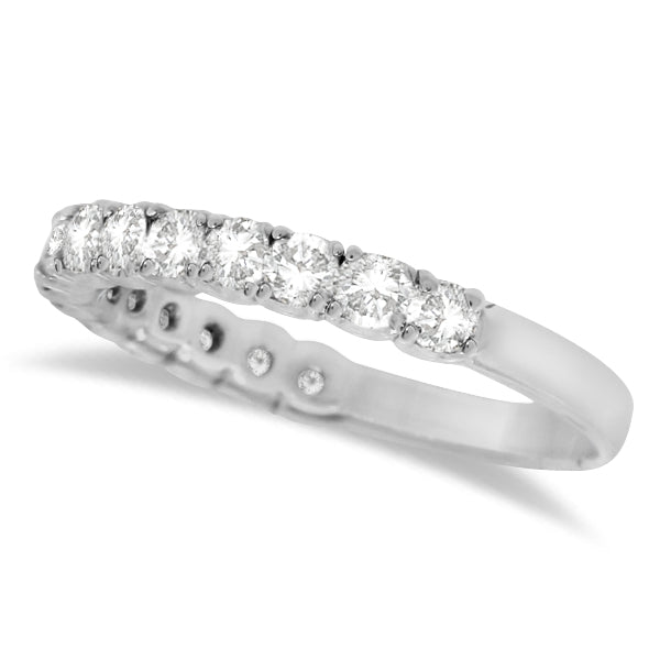 Diamond Wedding Band Anniversary Ring in 14k White Gold (1.00ct)