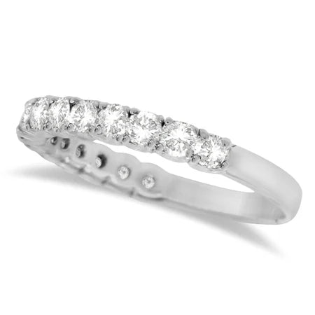 Lab Diamond Wedding Band Anniversary Ring in 14k White Gold (1.00ct)