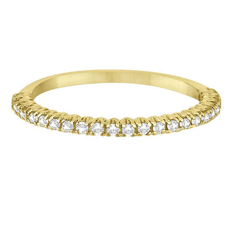 Half-Eternity Pave-Set Lab Diamond Stacking Ring 14k Yellow Gold (0.25ct)