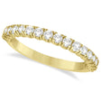 Half-Eternity Pave-Set Lab Diamond Stacking Ring 14k Yellow Gold (0.75ct)