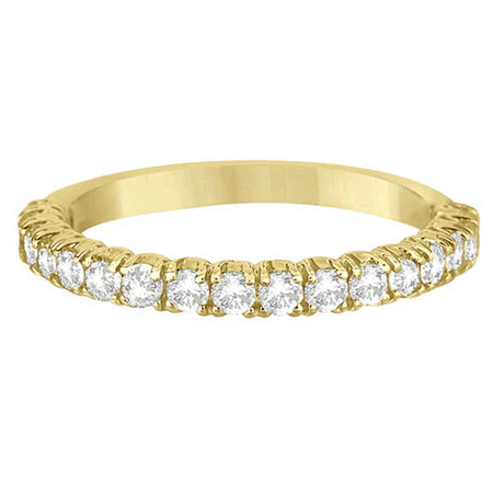 Half-Eternity Pave-Set Lab Diamond Stacking Ring 14k Yellow Gold (0.75ct)