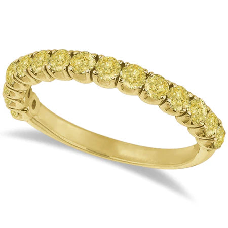 Lab Yellow Canary Lab  Diamond Ring Anniversary Band 14k Yellow Gold (1.00ct)