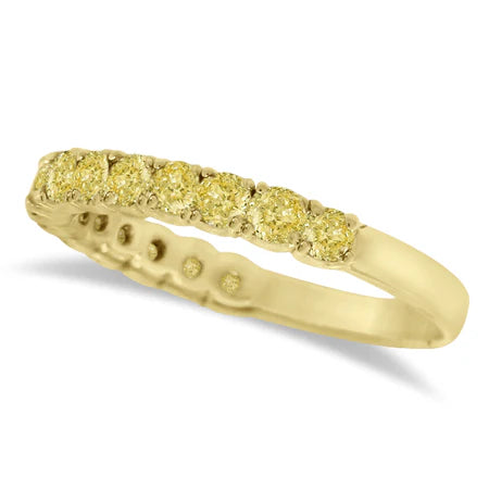 Lab Yellow Canary Lab  Diamond Ring Anniversary Band 14k Yellow Gold (1.00ct)